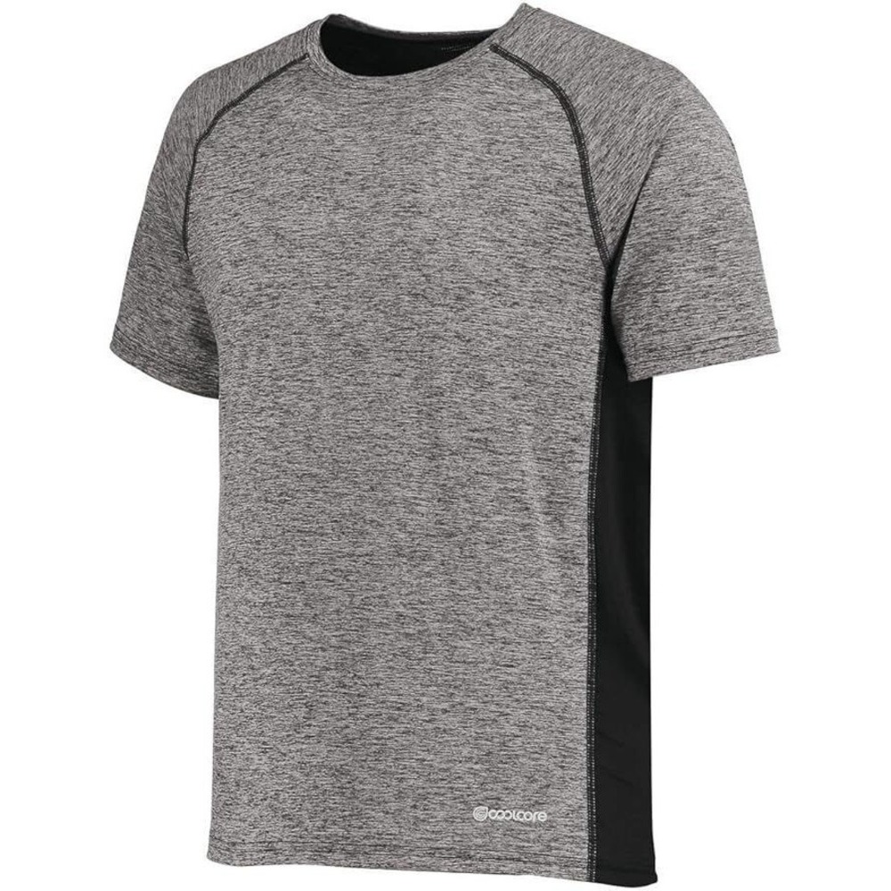 Holloway Electrify Coolcore Short Sleeve Tee - Black Heather Gray - L - #222571